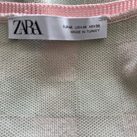 ZARA Plaid Crop Knit Jacket Size M ASO Layla Keating (All American) Preppy - Picture 4 of 7